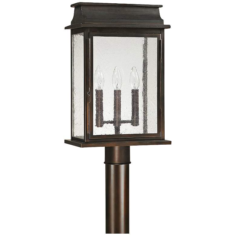Image 1 Capital Bolton 19 1/4 inch High Old Bronze Outdoor Post Light