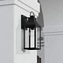 1_Capital Bradford 17 1/4"H Black Outdoor Lantern Wall Light