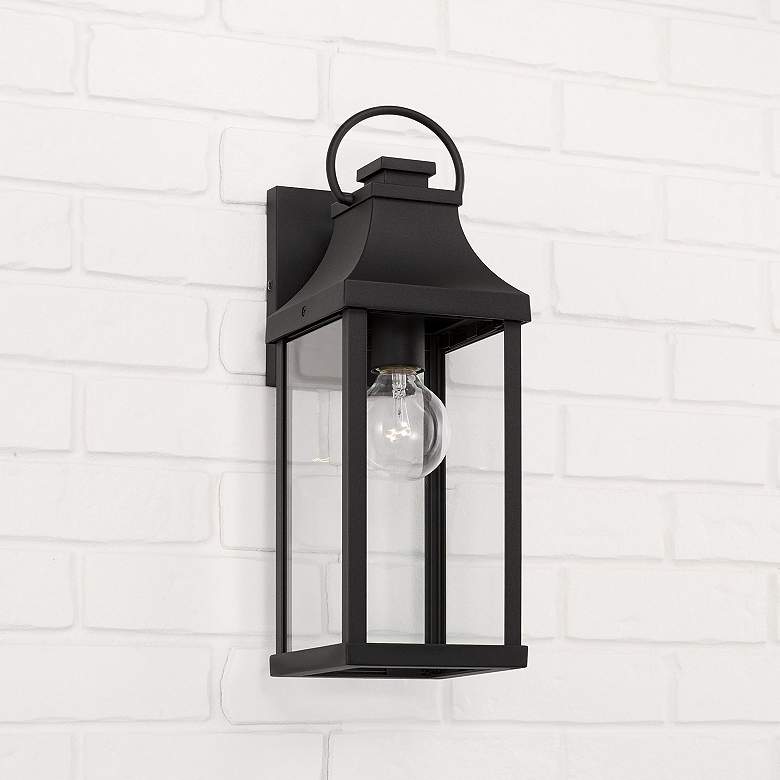 Image 7 Capital Bradford 17 1/4"H Black Outdoor Lantern Wall Light more views