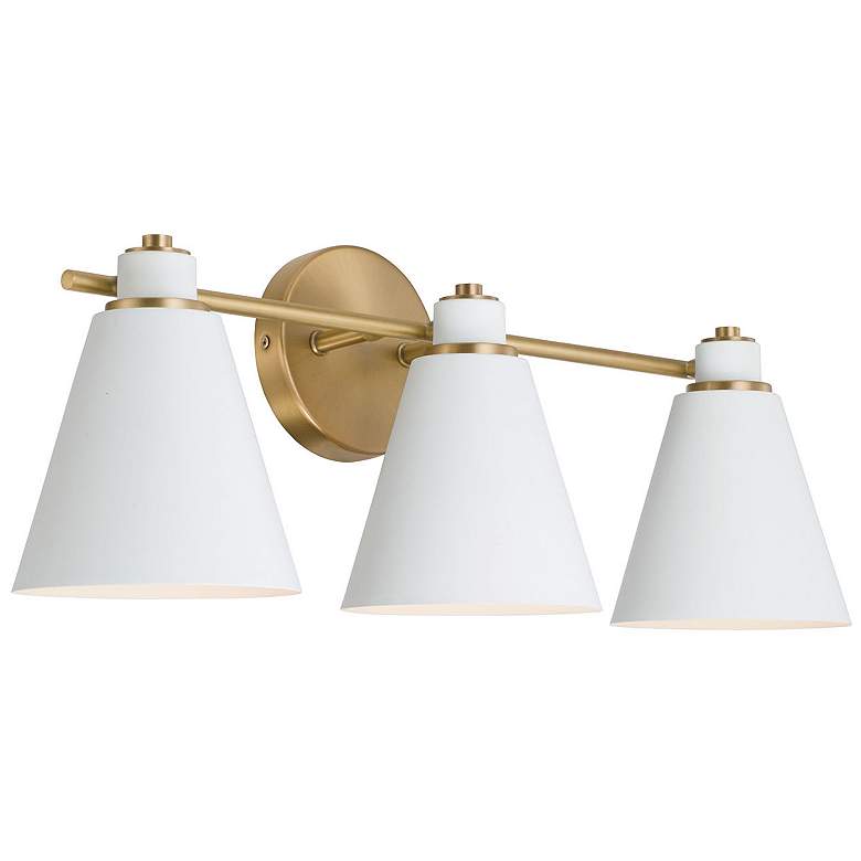 Image 2 Capital Bradley 24" Wide Aged Brass 3-Light Bath Light