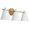 Capital Bradley 24" Wide Aged Brass 3-Light Bath Light