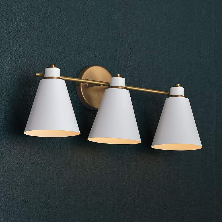 Image 1 Capital Bradley 24" Wide Aged Brass 3-Light Bath Light