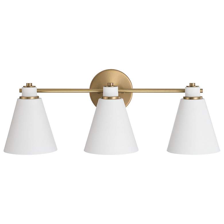 Image 4 Capital Bradley 24" Wide Aged Brass 3-Light Bath Light more views