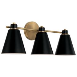 Capital Bradley 24" Wide Aged Brass 3-Light Bath Light