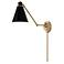 Capital Bradley Aged Brass Plug-In Swing Arm Wall Lamp