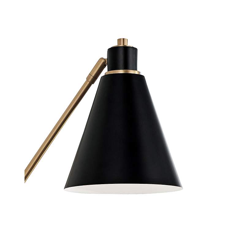 Image 3 Capital Bradley Aged Brass Plug-In Swing Arm Wall Lamp more views