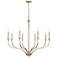 Capital Breigh 38" Wide Brushed Champagne 8-Light Chandelier