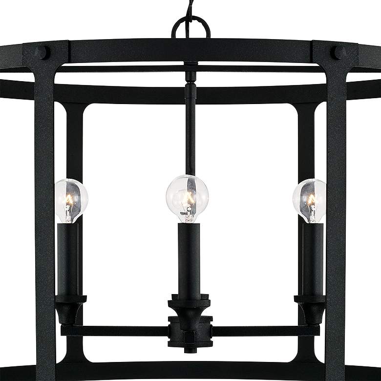 Image 3 Capital Brennen 25" Wide Black Iron 4-Light Pendant more views