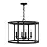 Capital Brennen 25" Wide Black Iron 4-Light Pendant