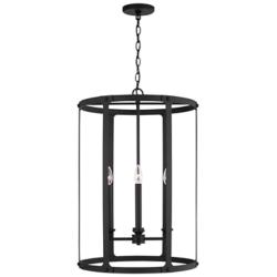 Capital Brennen Foyer 19" Wide Black Iron 4-Light Pendant