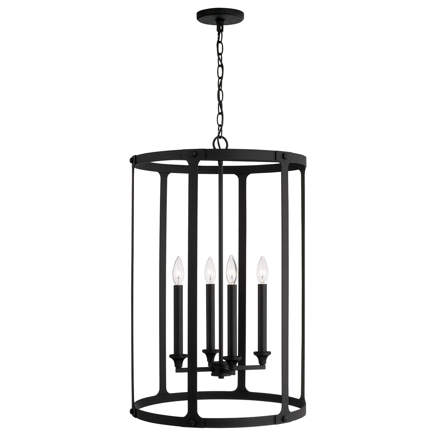 Image 4 Capital Brennen Foyer 19" Wide Black Iron 4-Light Pendant more views