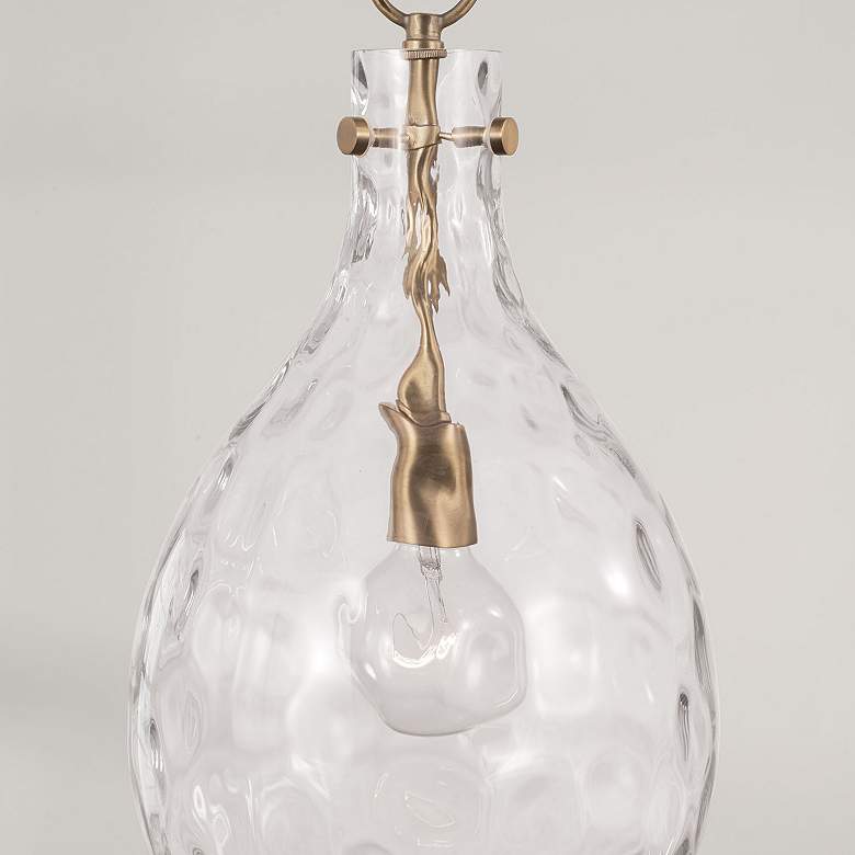 Image 3 Capital Brentwood 9 3/4" Wide Aged Brass Mini Pendant more views