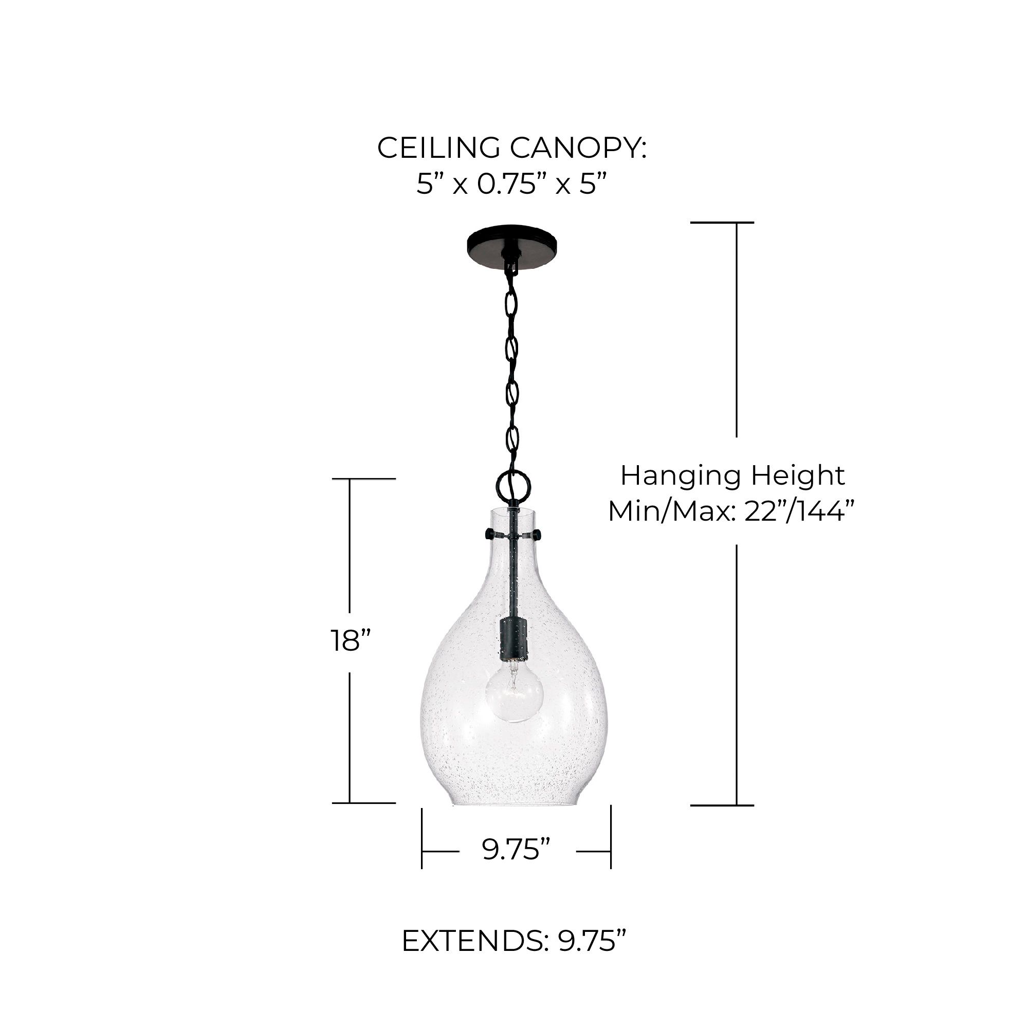 Image 4 Capital Brentwood 9 3/4" Wide Matte Black Mini Pendant more views