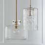 5_Capital Brighton 11 1/2"W Aged Brass Pebbled Mini Pendant more views