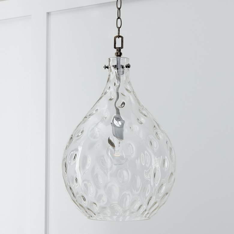 Image 1 Capital Bristol 15"W Farmhouse Grayish Black Pendant Light