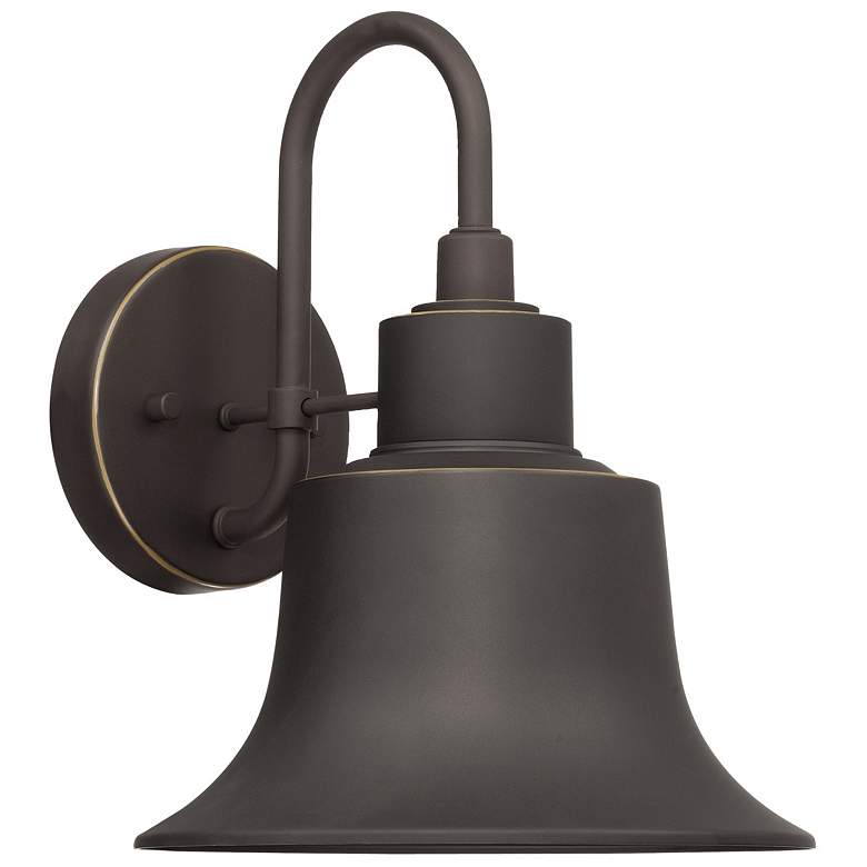 Image 1 Capital Brock 11 1/2" High Oiled Bronze Outdoor Wall Light