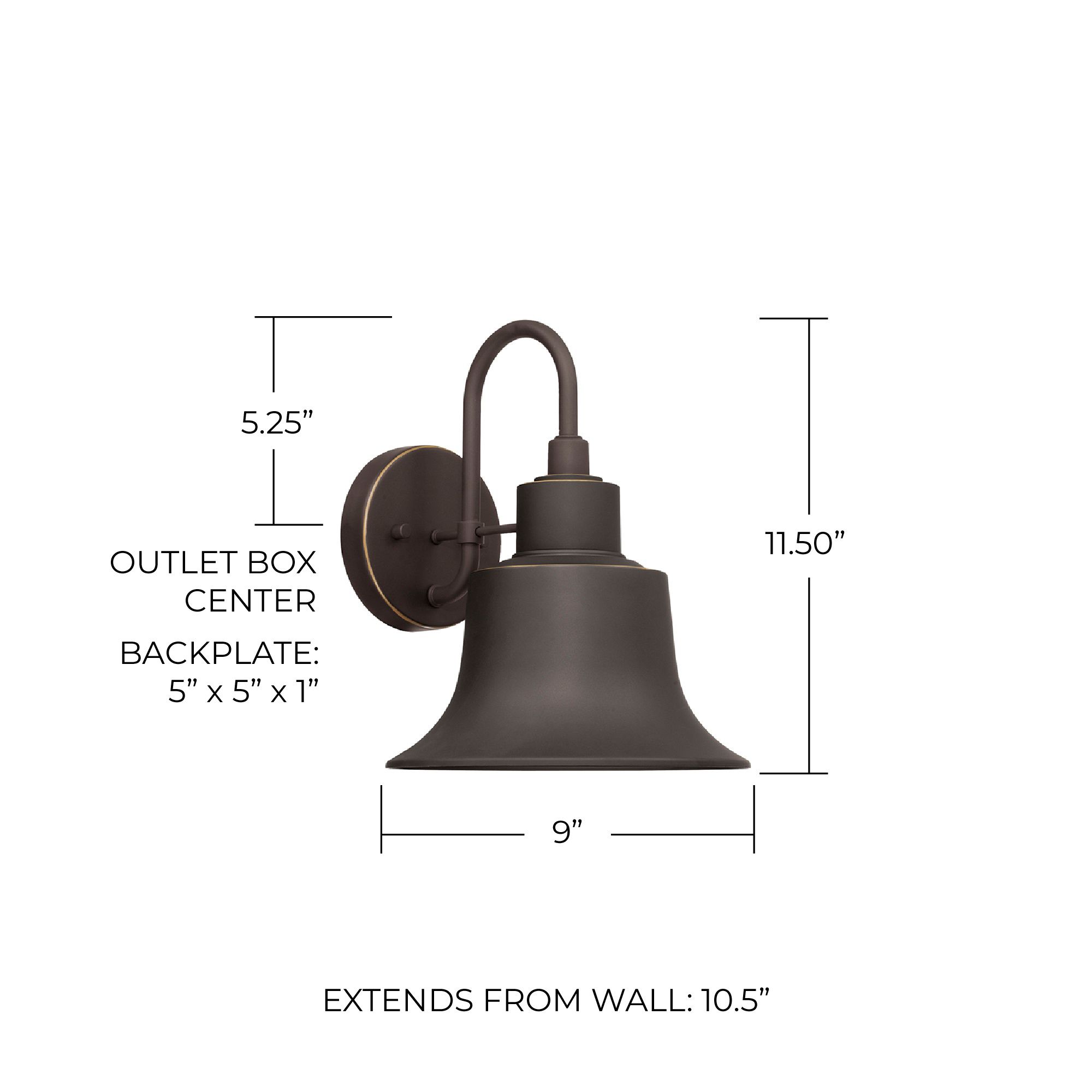 Image 2 Capital Brock 11 1/2" High Oiled Bronze Outdoor Wall Light more views