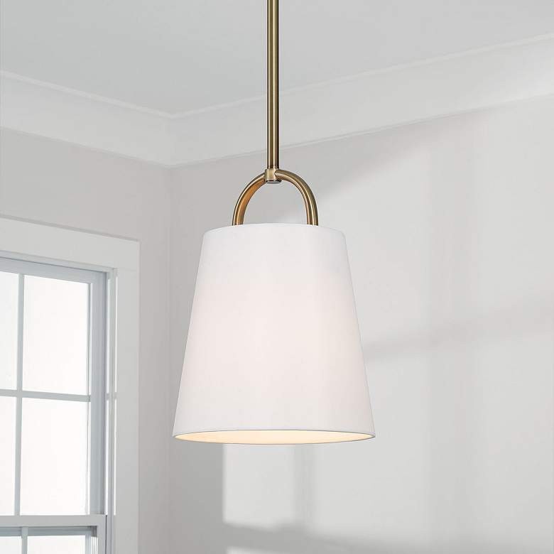 Image 1 Capital Brody 10" Wide Brass Metal Mini Pendant