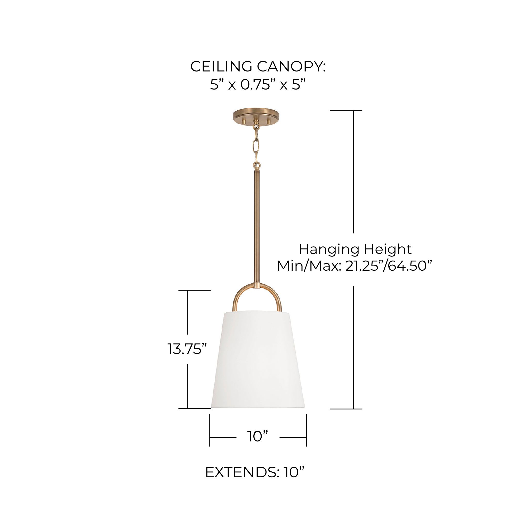 Image 5 Capital Brody 10" Wide Brass Metal Mini Pendant more views