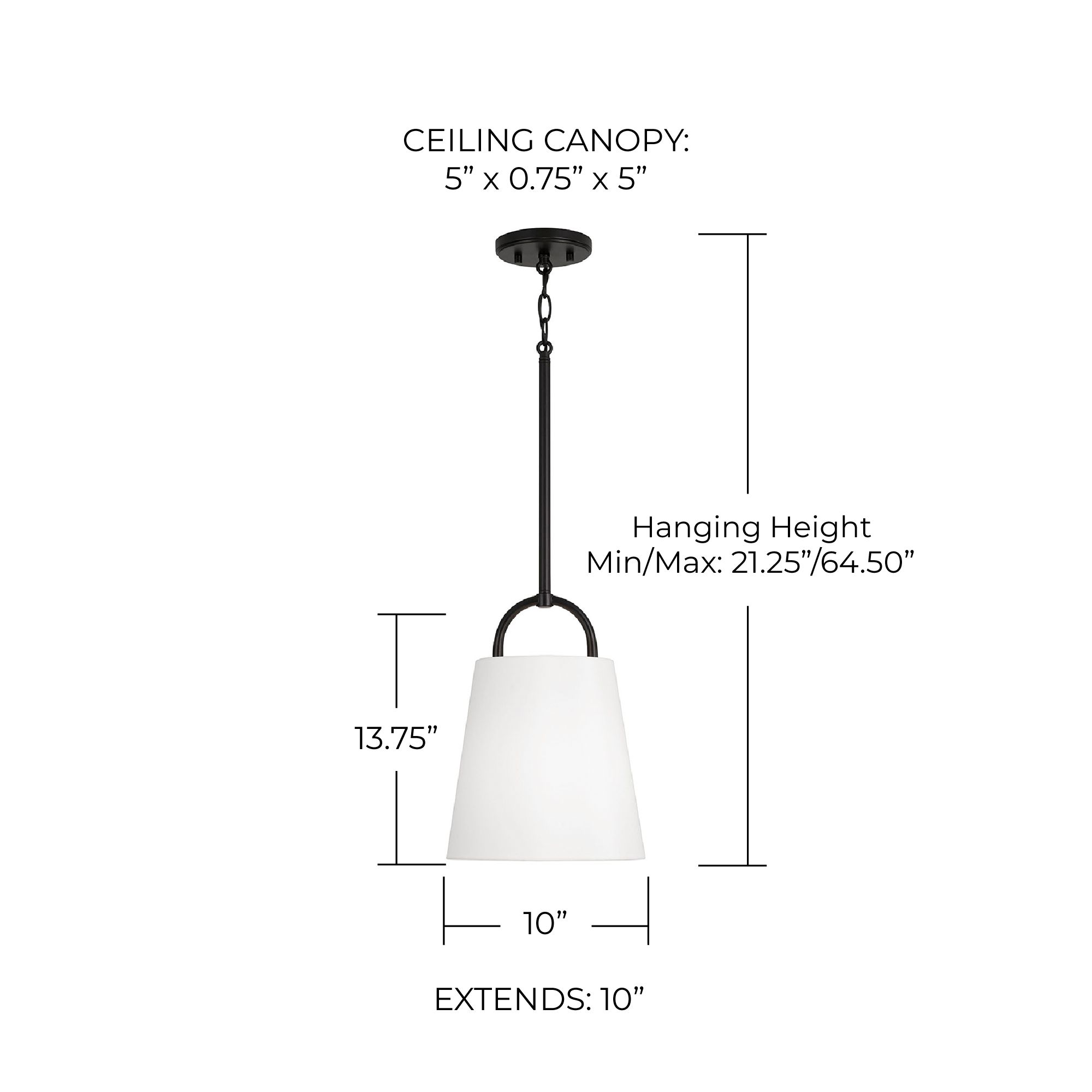 Image 5 Capital Brody 10" Wide Matte Black Mini Pendant more views