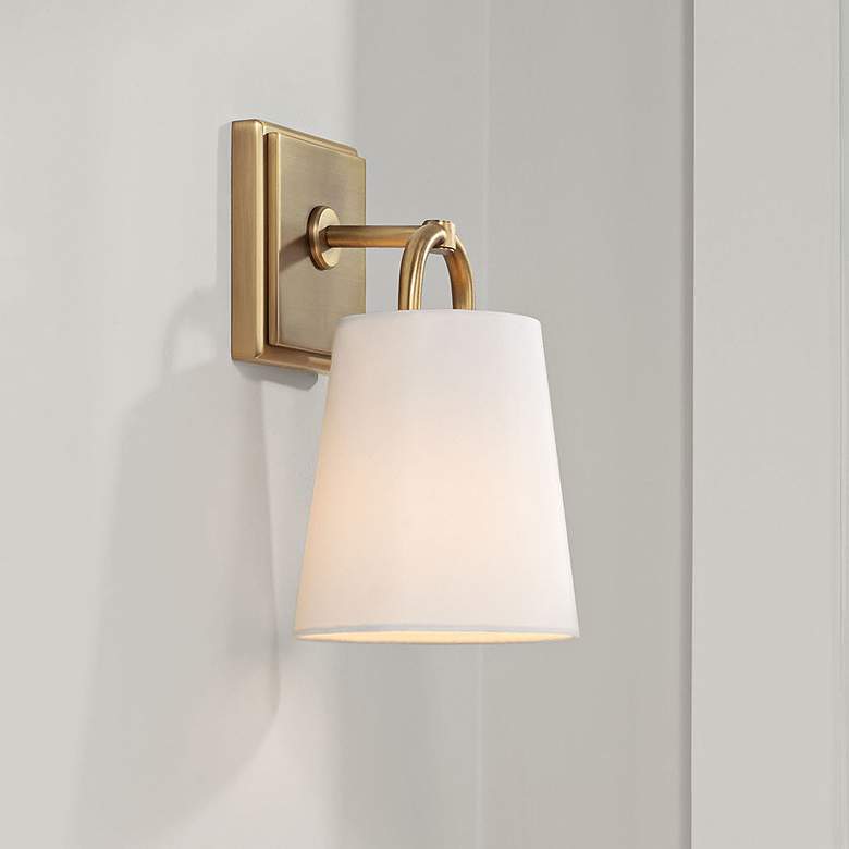 Image 1 Capital Brody 11" High Aged Brass Wall Sconce