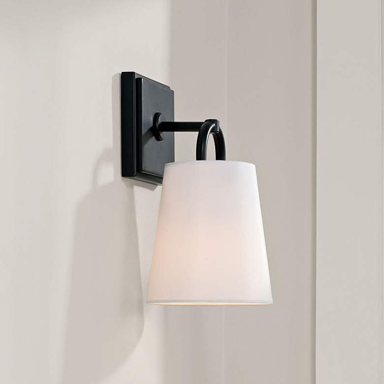 Image 1 Capital Brody 11" High Matte Black Wall Sconce