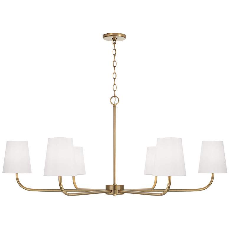 Image 1 Capital Brody 47" Wide Aged Brass 6-Light Chandelier