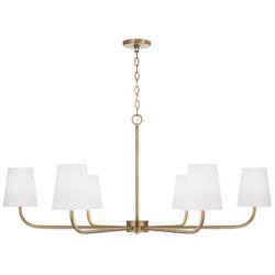 Capital Brody 47" Wide Aged Brass 6-Light Chandelier