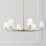 1_Capital Brody 47" Wide Aged Brass 6-Light Chandelier