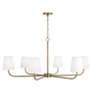 4_Capital Brody 47" Wide Aged Brass 6-Light Chandelier more views
