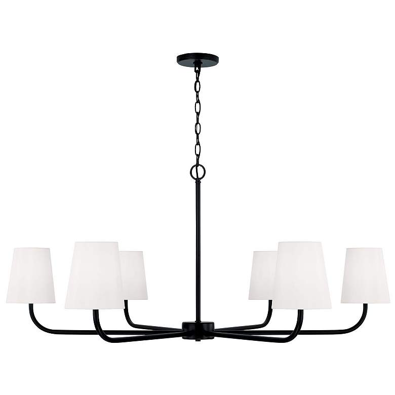 Image 1 Capital Brody 47" Wide Matte Black 6-Light Chandelier