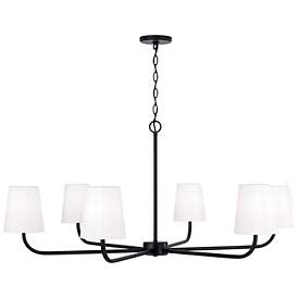 Image5 of Capital Brody 47" Wide Matte Black 6-Light Chandelier more views