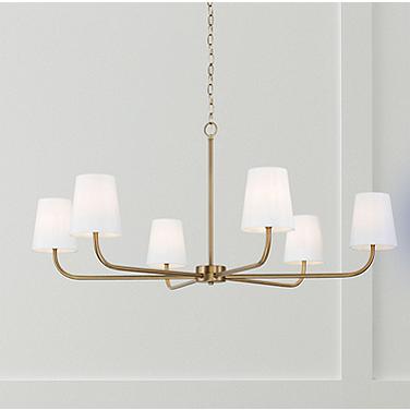 Capital Brody 47" Wide Aged Brass 6-Light Chandelier