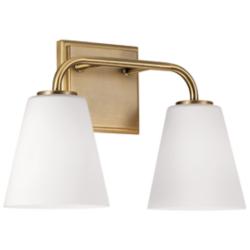 Capital Brody 9" High Aged Brass 2-Light Wall Sconce