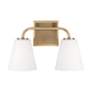 4_Capital Brody 9" High Aged Brass 2-Light Wall Sconce more views