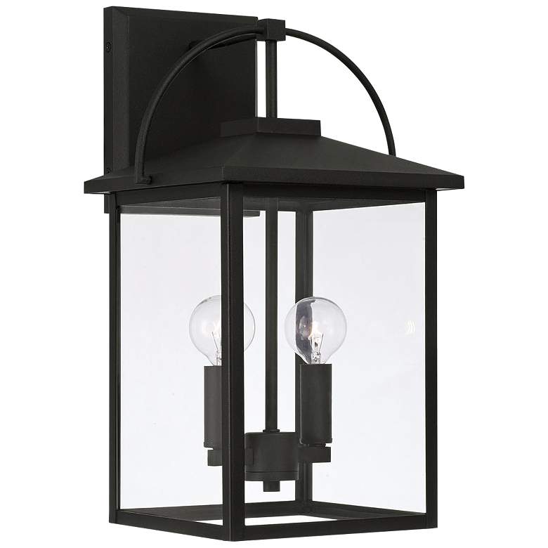 Image 2 Capital Bryson 16 1/2" High Black 2-Light Outdoor Wall Light