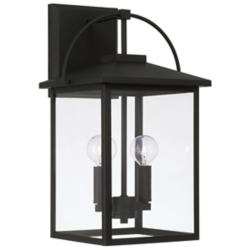 Capital Bryson 16 1/2" High Black 2-Light Outdoor Wall Light