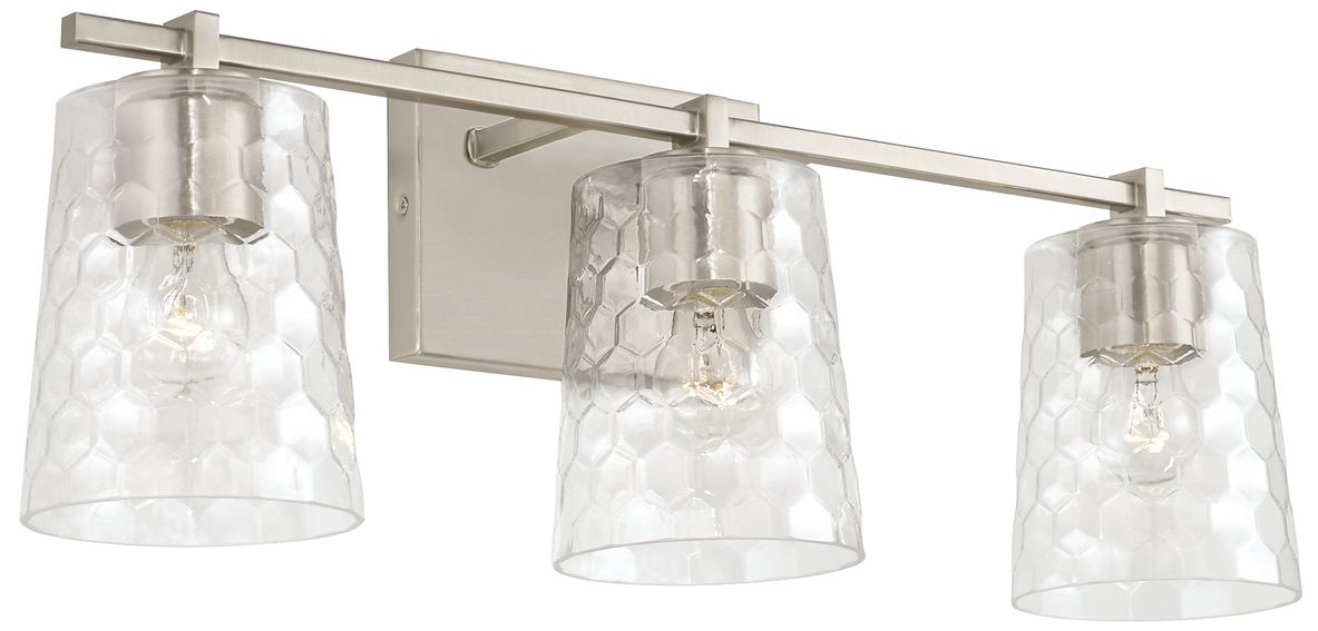 Image 2 Capital Burke 24" Wide Brushed Nickel 3-Light Bath Light