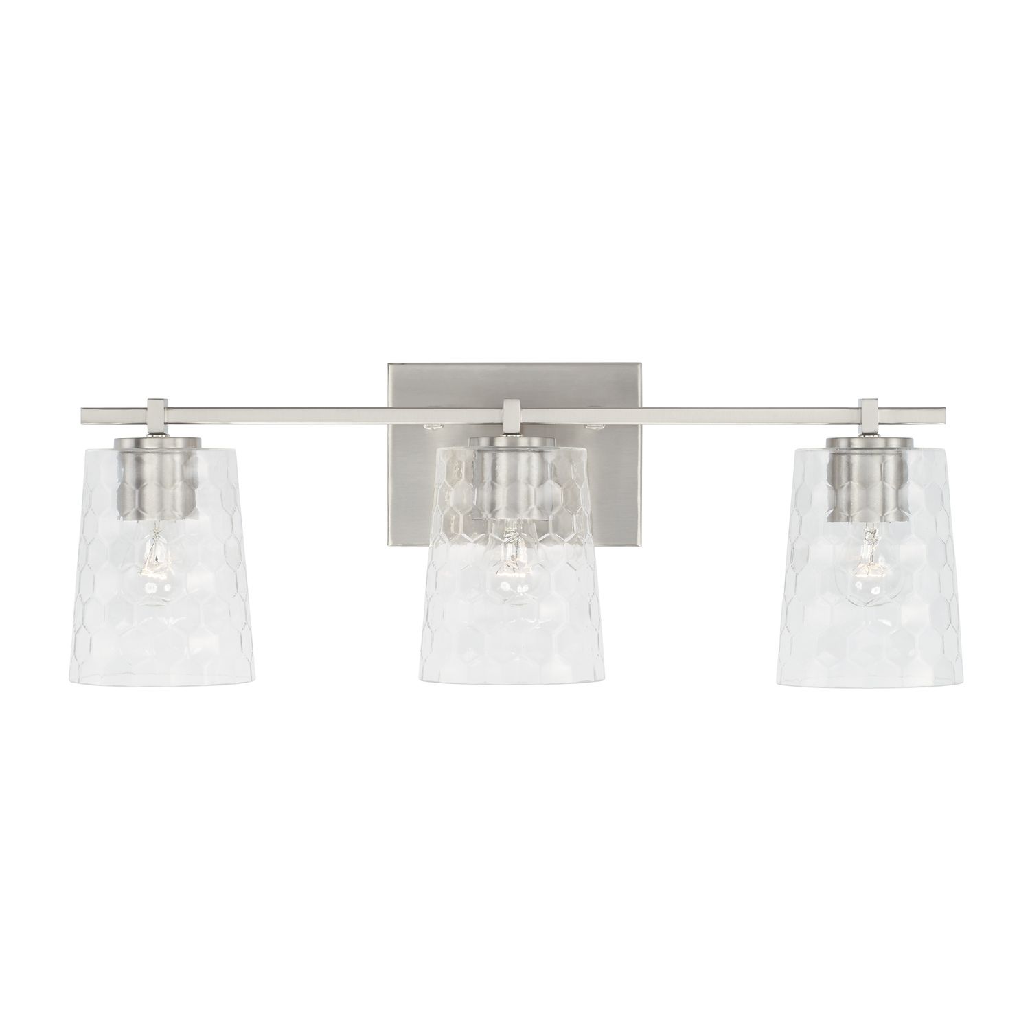 Image 4 Capital Burke 24" Wide Brushed Nickel 3-Light Bath Light more views