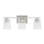 4_Capital Burke 24" Wide Brushed Nickel 3-Light Bath Light more views
