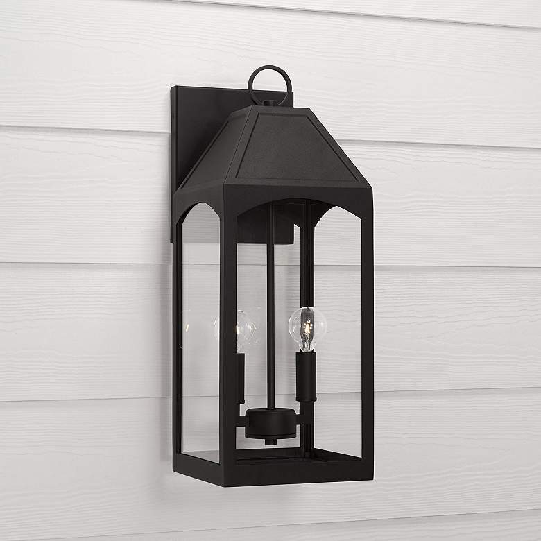 Image 7 Capital Burton 20 1/2" High Black 2-Light Outdoor Wall Light more views