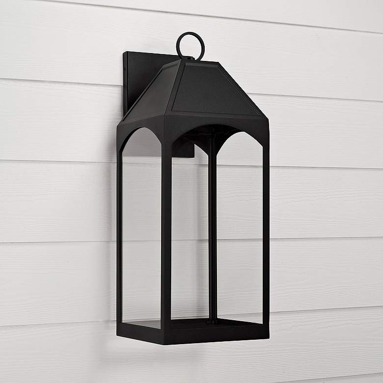 Image 1 Capital Burton 26 1/4" High Black Outdoor Wall Light