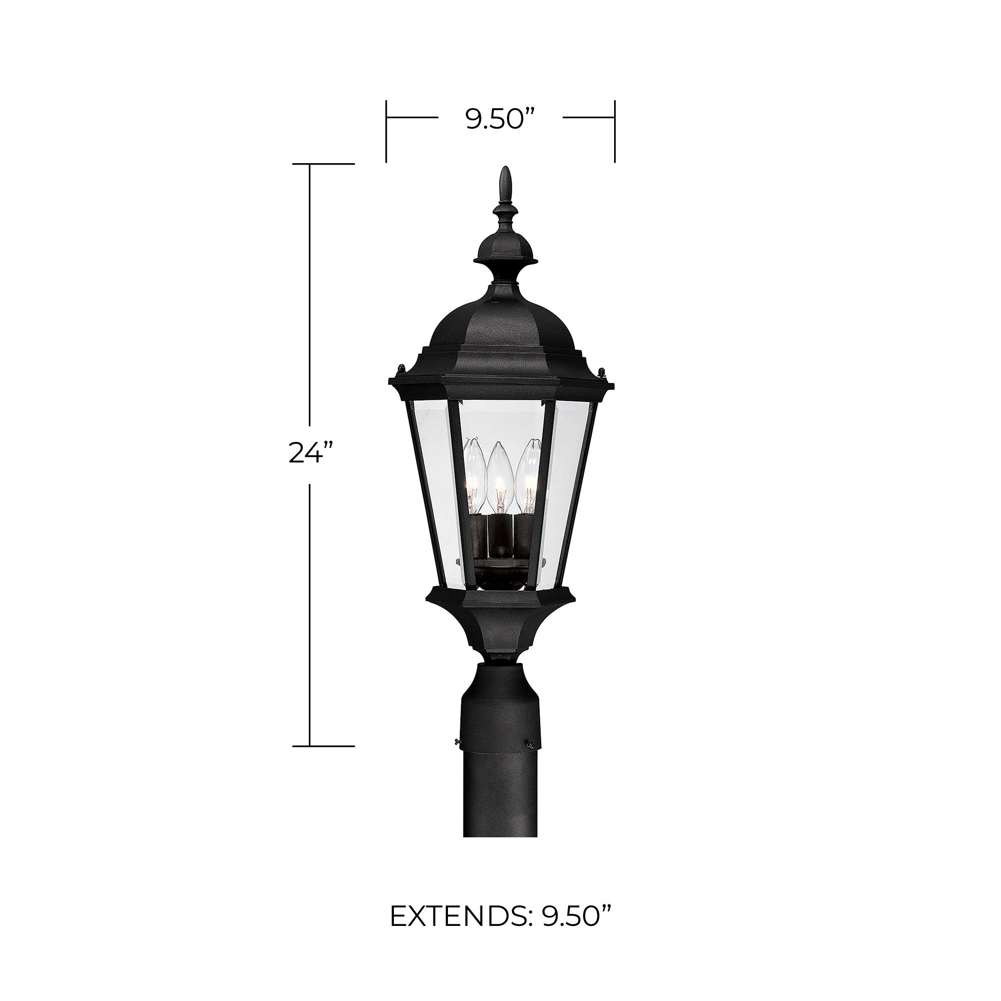 Image 3 Capital Carriage House 24"High Black Outdoor Post Light more views