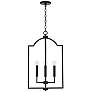 2_Capital Carter 16" Wide Matte Black 4-Light Foyer Pendant