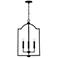 Capital Carter 16" Wide Matte Black 4-Light Foyer Pendant