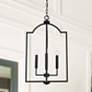 1_Capital Carter 16" Wide Matte Black 4-Light Foyer Pendant