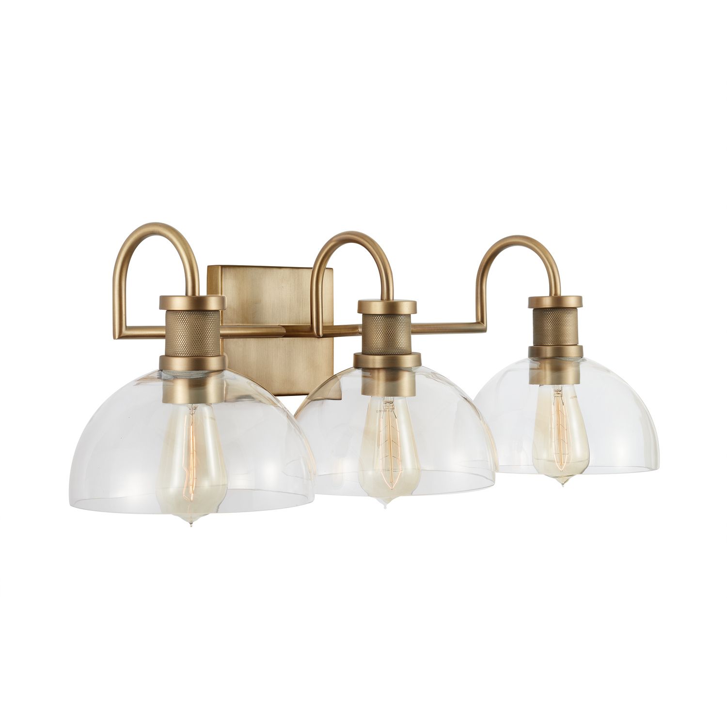 Image 4 Capital Cassidy 27"W Aged Brass 3-Light Vanity Bath Light more views