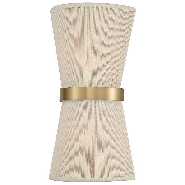 Image 2 Capital Cecilia 16" High Natural Rope and Brass 2-Light Wall Sconce