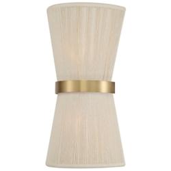 Capital Cecilia 16" High Natural Rope and Brass 2-Light Wall Sconce
