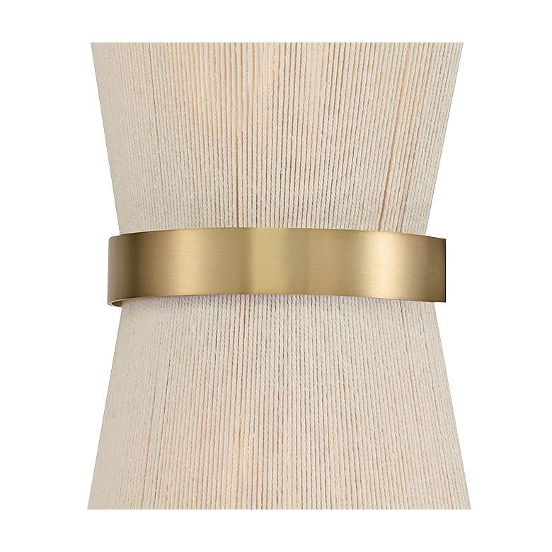 Image 3 Capital Cecilia 16" High Natural Rope and Brass 2-Light Wall Sconce more views